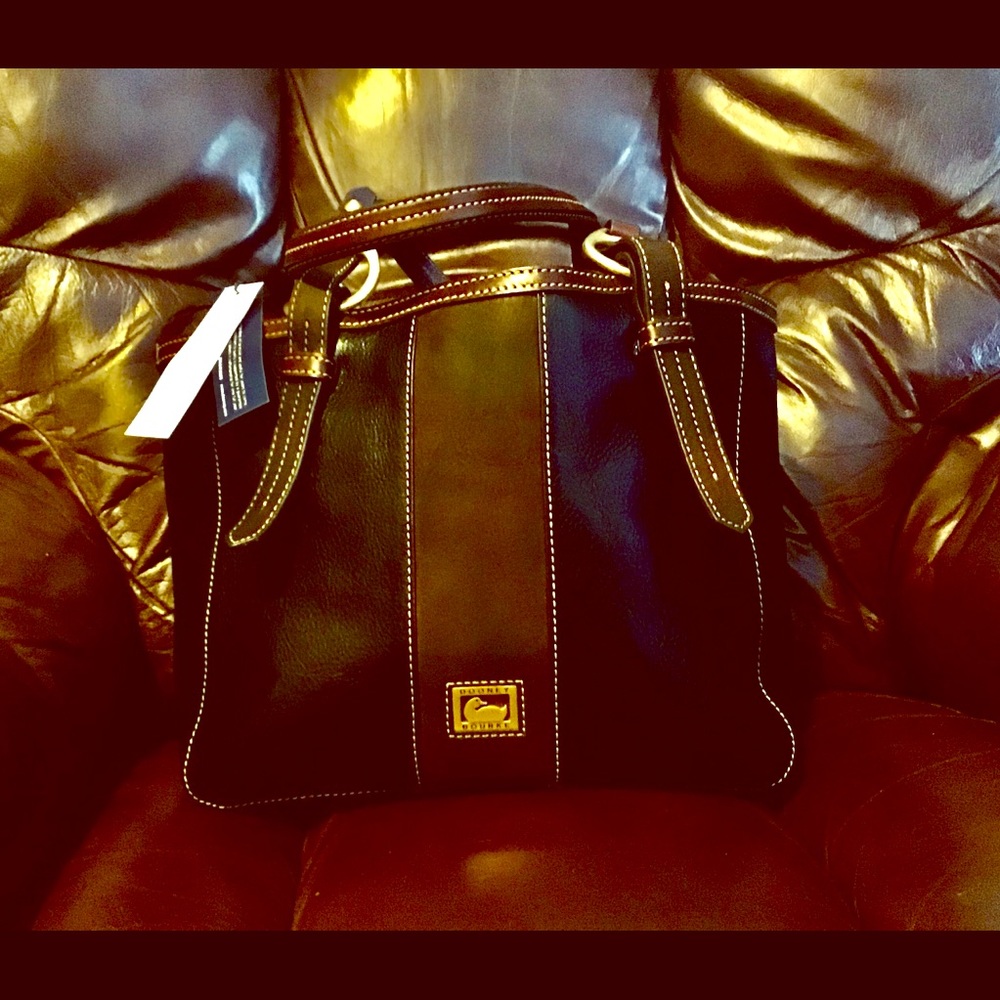 Dooney & Bourke New Leather and Suede Satchel.